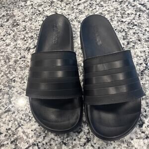 Adidas Adilette Platform Slides HQ6179 Black Womens Size 8 Platform Slip On